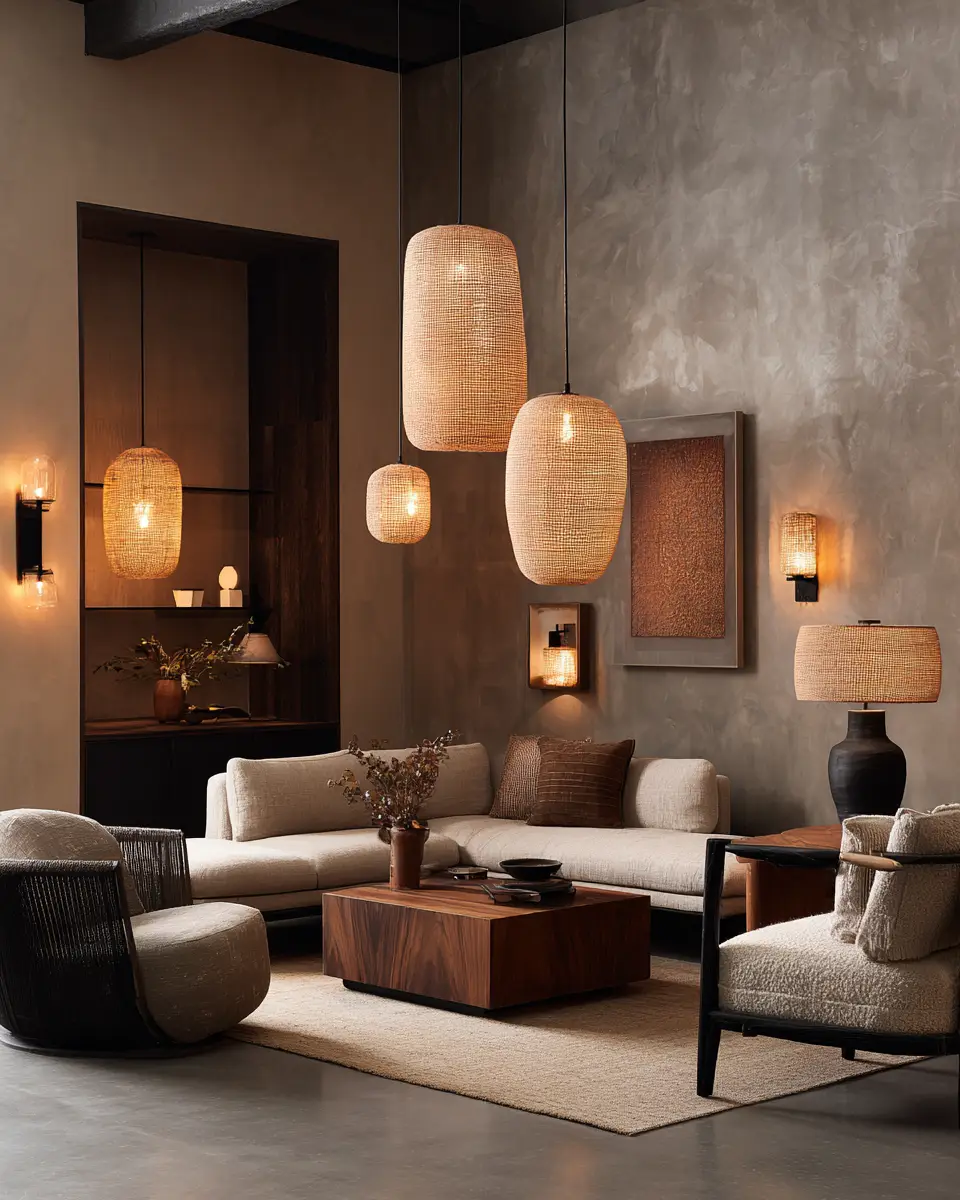 Warm Organic Modern Living Room Decor Ideas