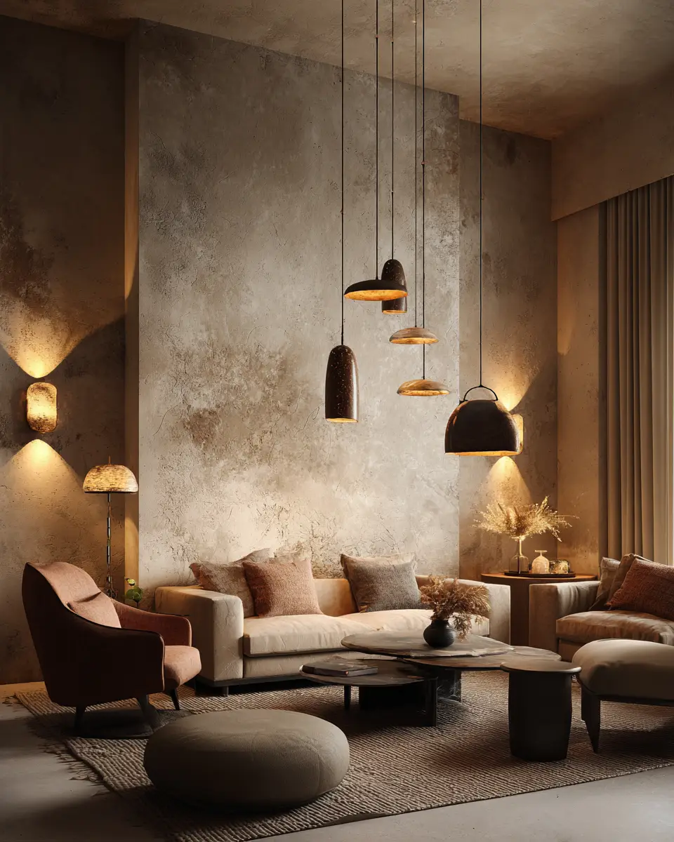 Warm Organic Modern Living Room Decor Ideas