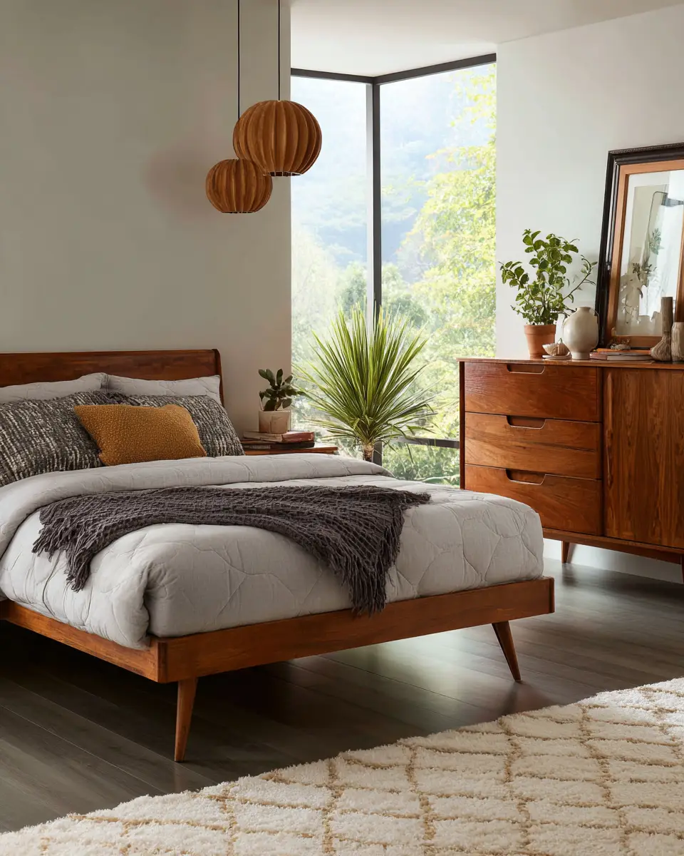 Warm Retro Bedroom Decor Ideas