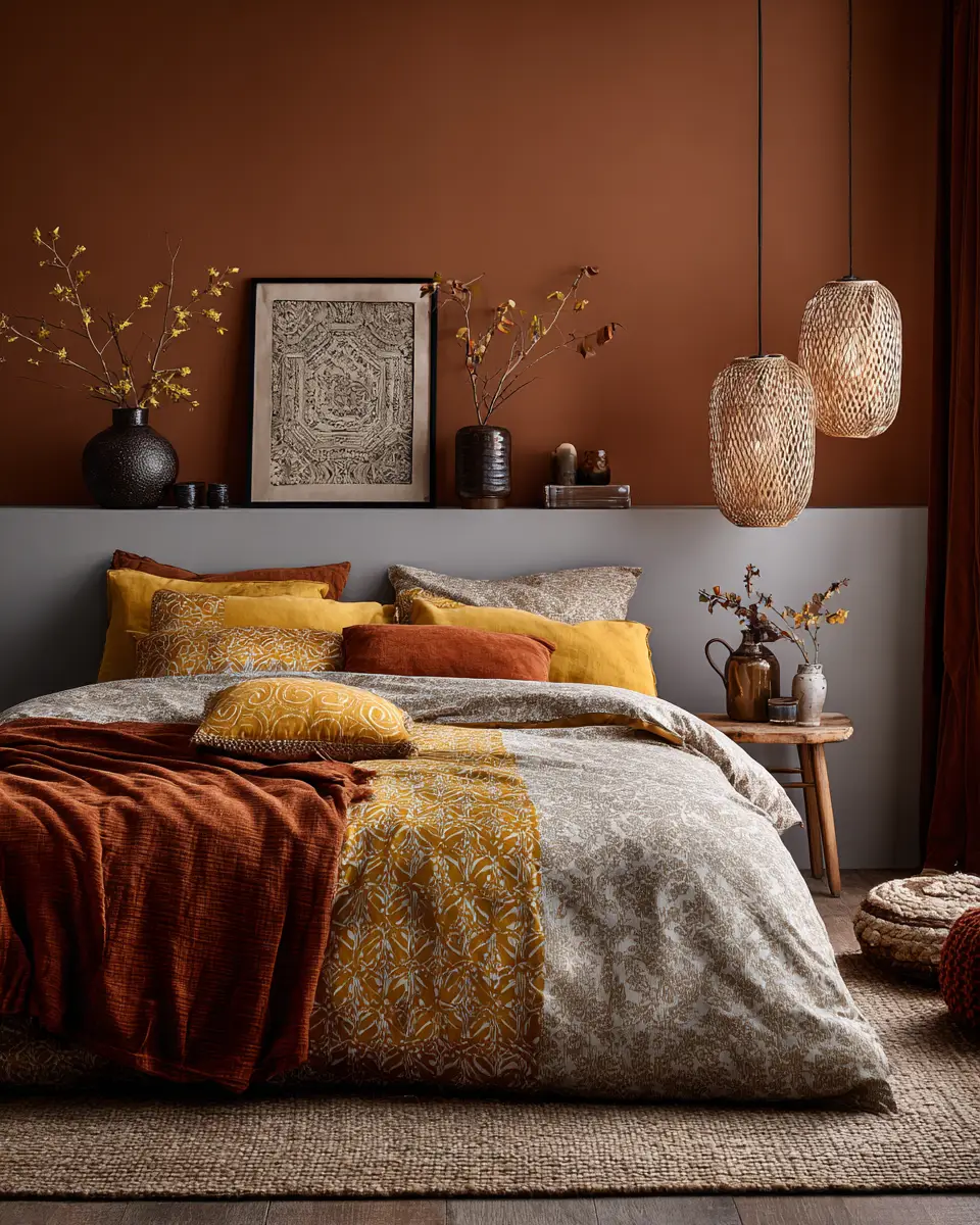 Warm Retro Bedroom Decor Ideas