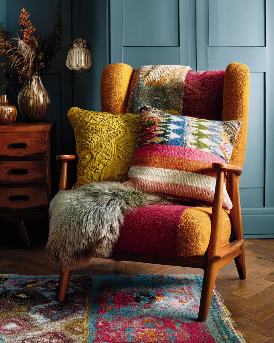 Warm Retro Bedroom Decor Ideas