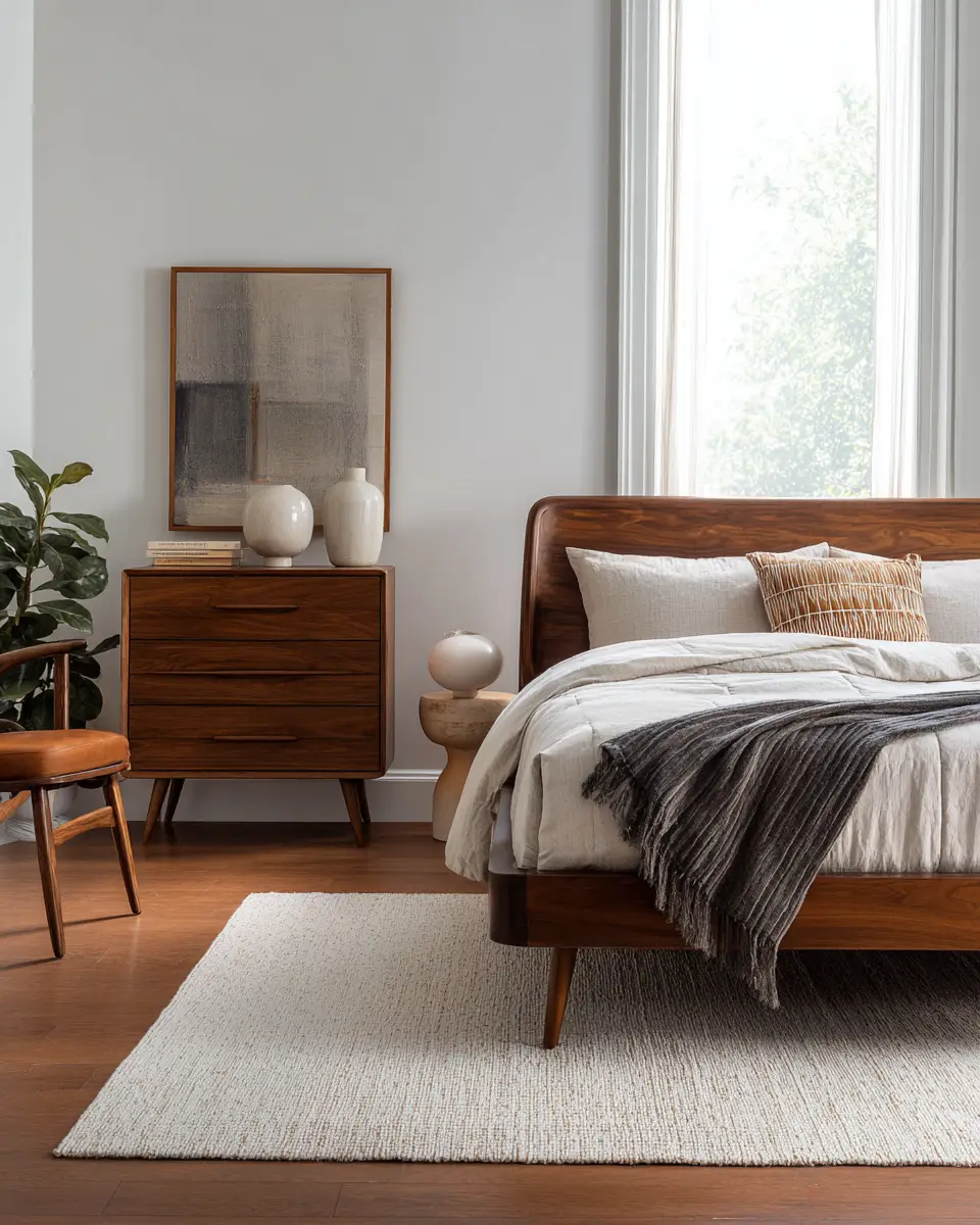 Warm Retro Bedroom Decor Ideas