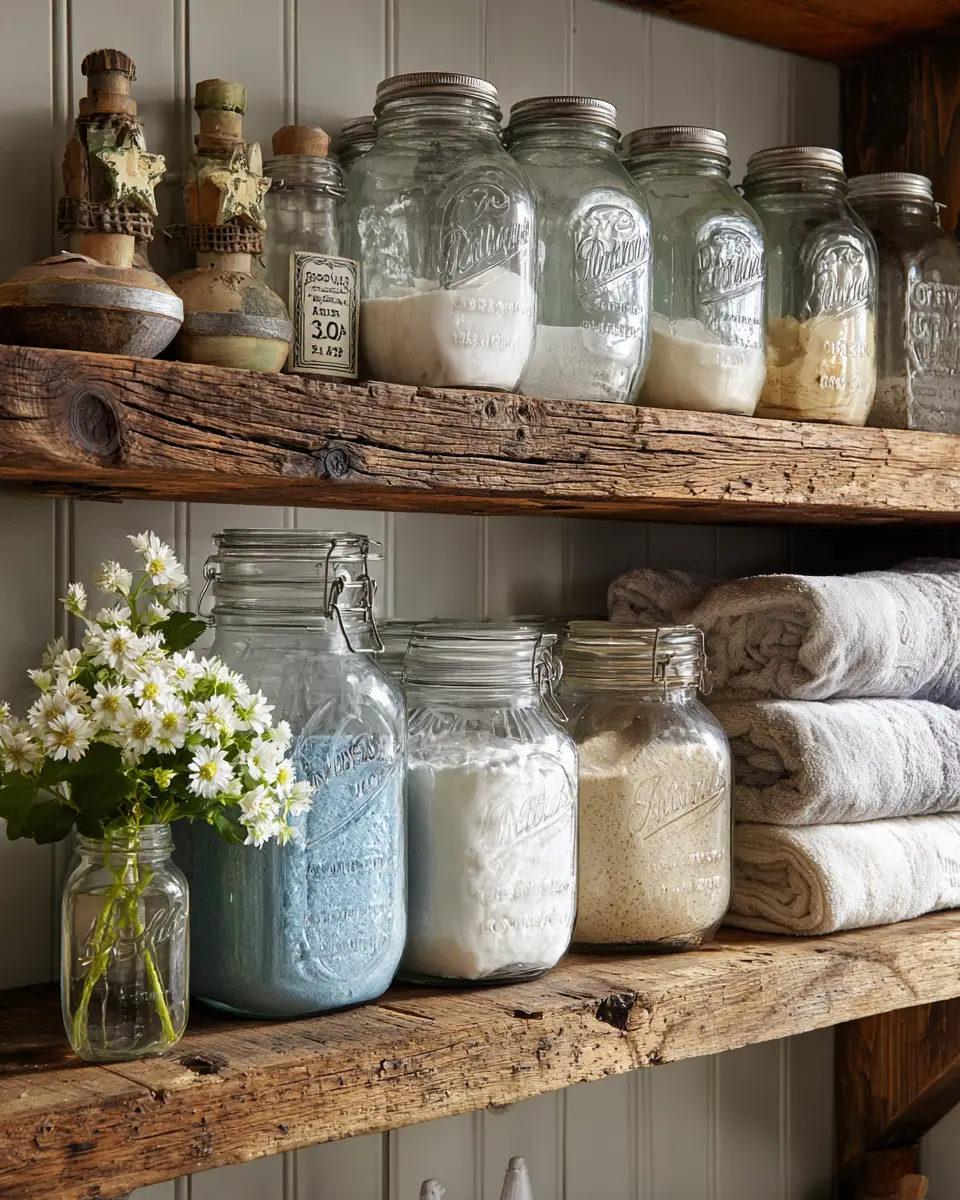 Warm Shabby Chic Laundry Room Decor Ideas