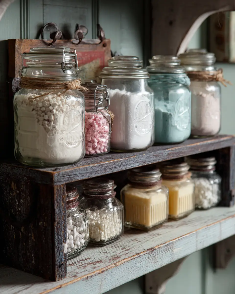 Warm Shabby Chic Laundry Room Decor Ideas