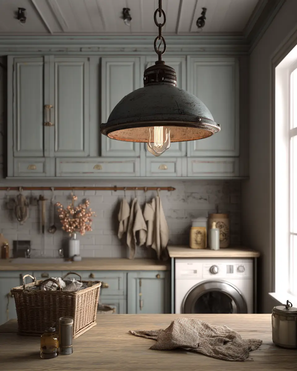 Warm Shabby Chic Laundry Room Decor Ideas