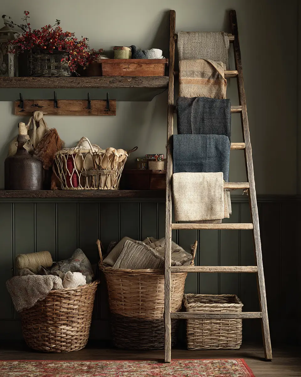 Warm Shabby Chic Laundry Room Decor Ideas