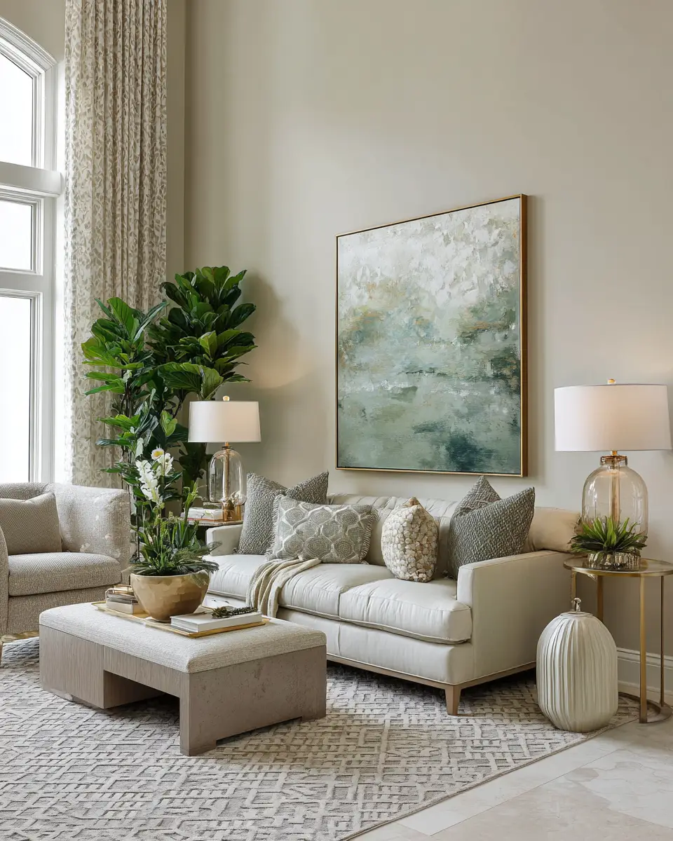 Warm Transitional Living Room Decor Ideas