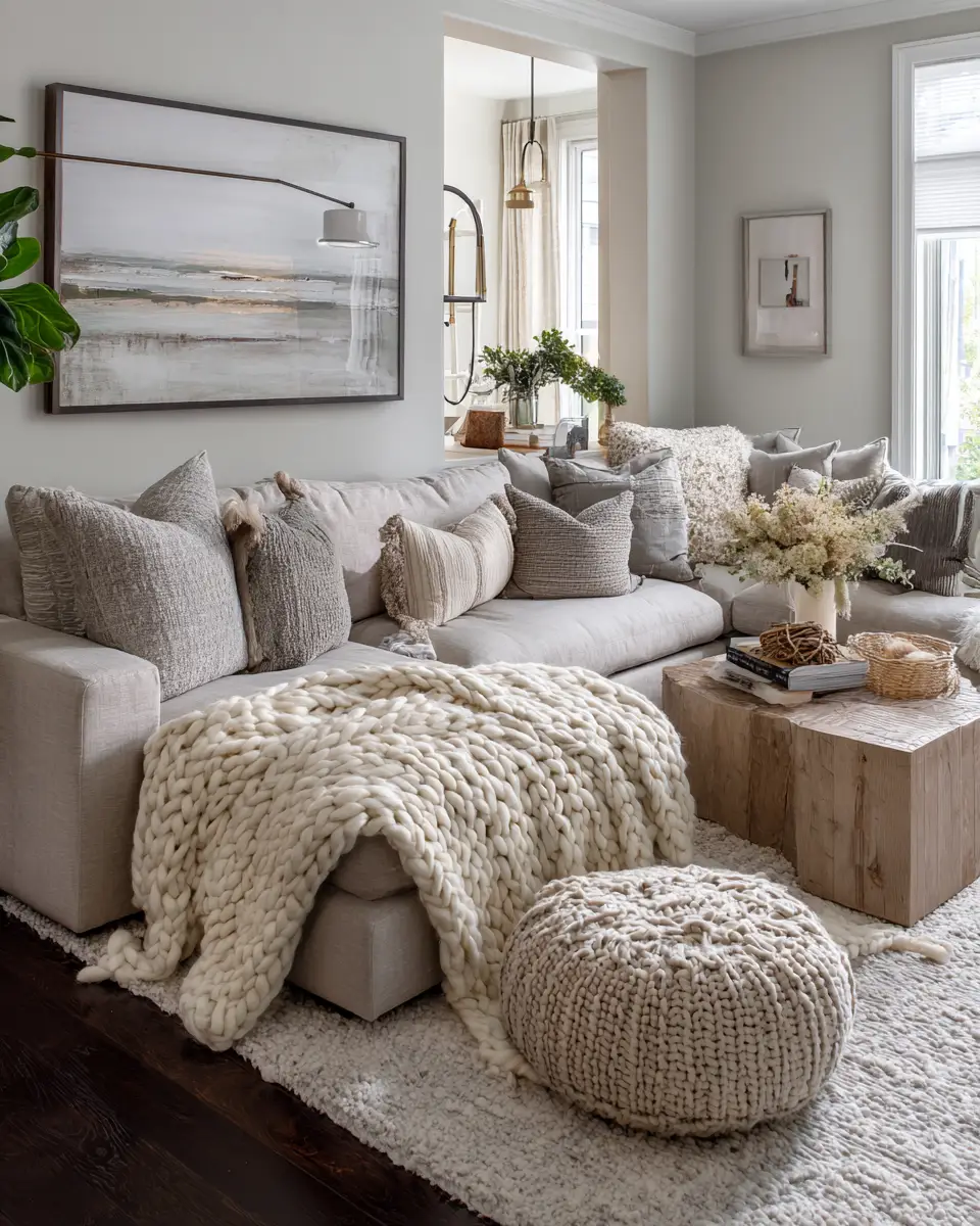 Warm Transitional Living Room Decor Ideas