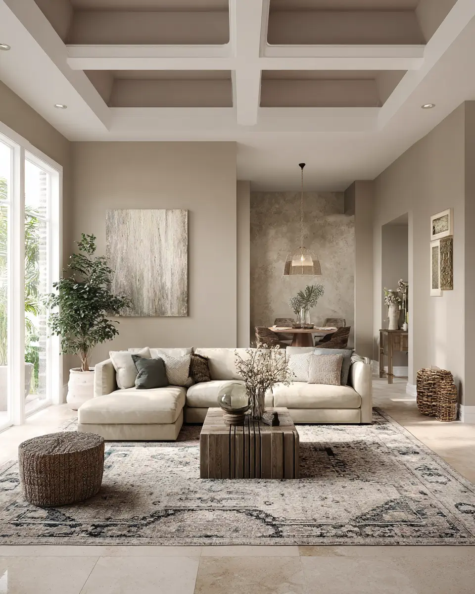 Warm Transitional Living Room Decor Ideas