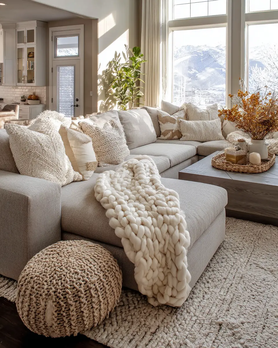 Warm Transitional Living Room Decor Ideas