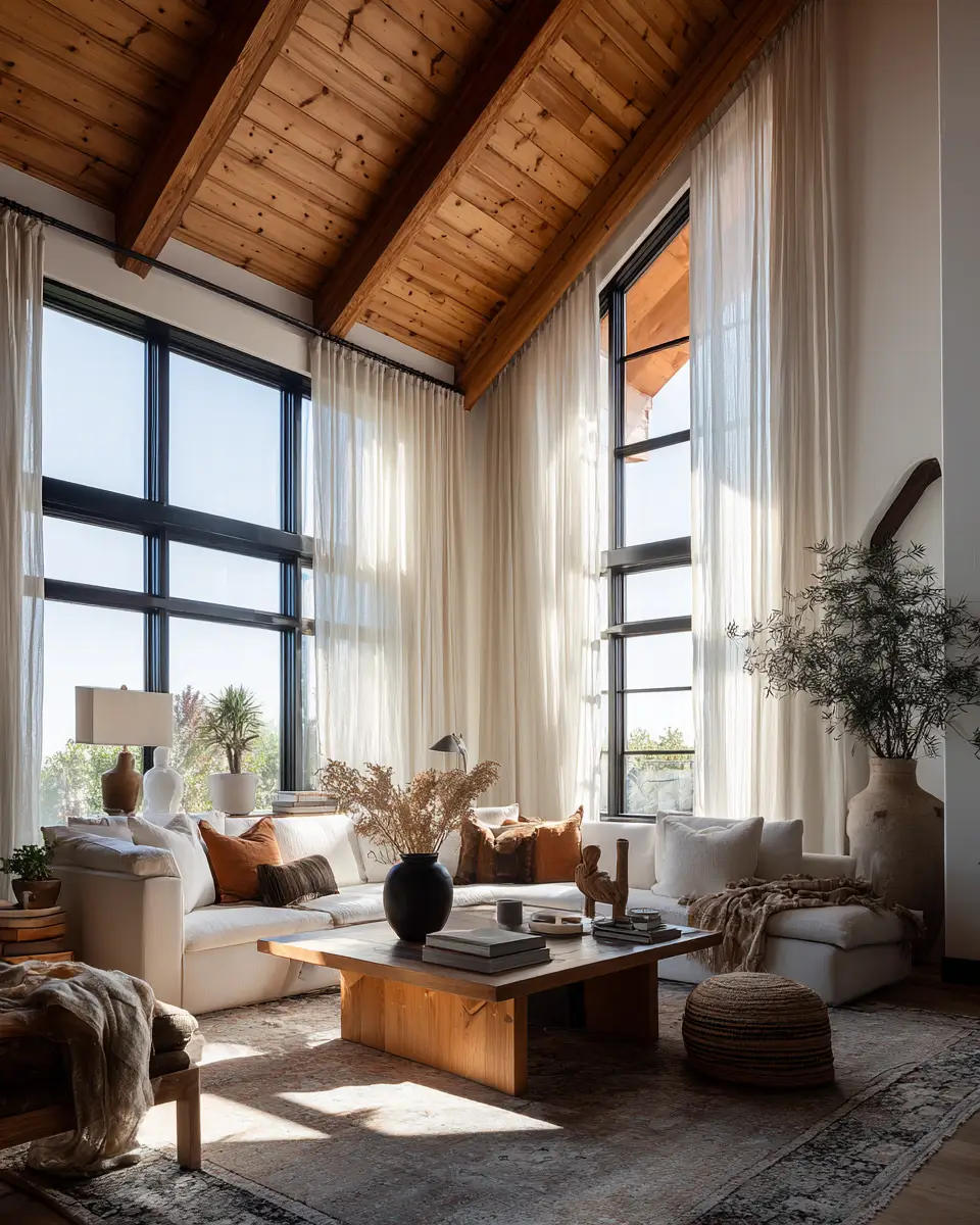 Warm Transitional Living Room Decor Ideas