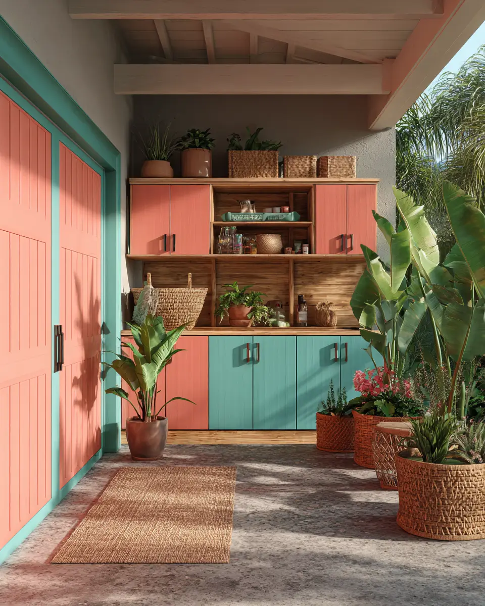 Warm Tropical Garage Decor Ideas