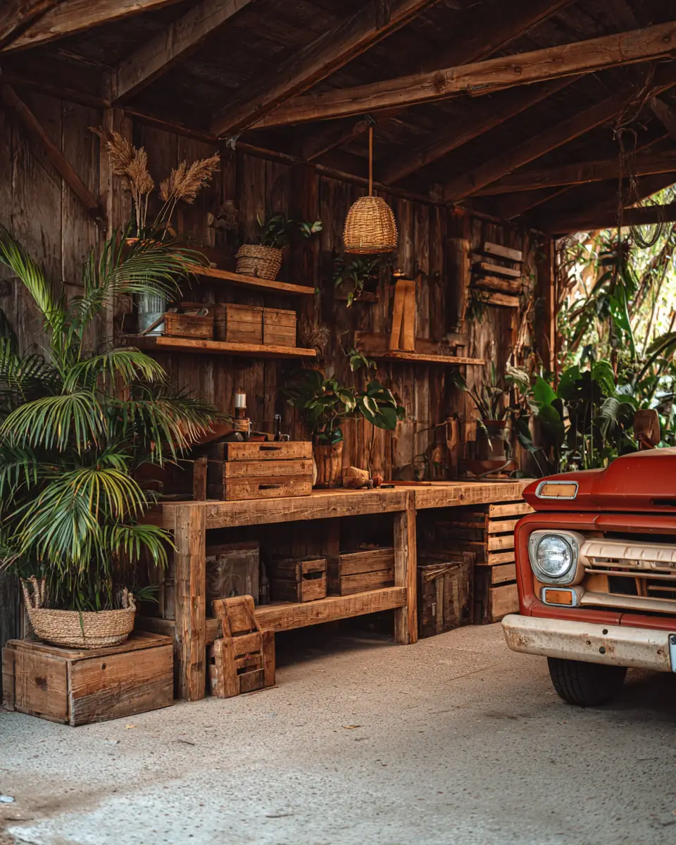 Warm Tropical Garage Decor Ideas