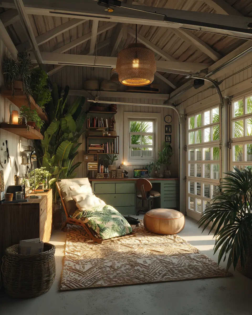 Warm Tropical Garage Decor Ideas