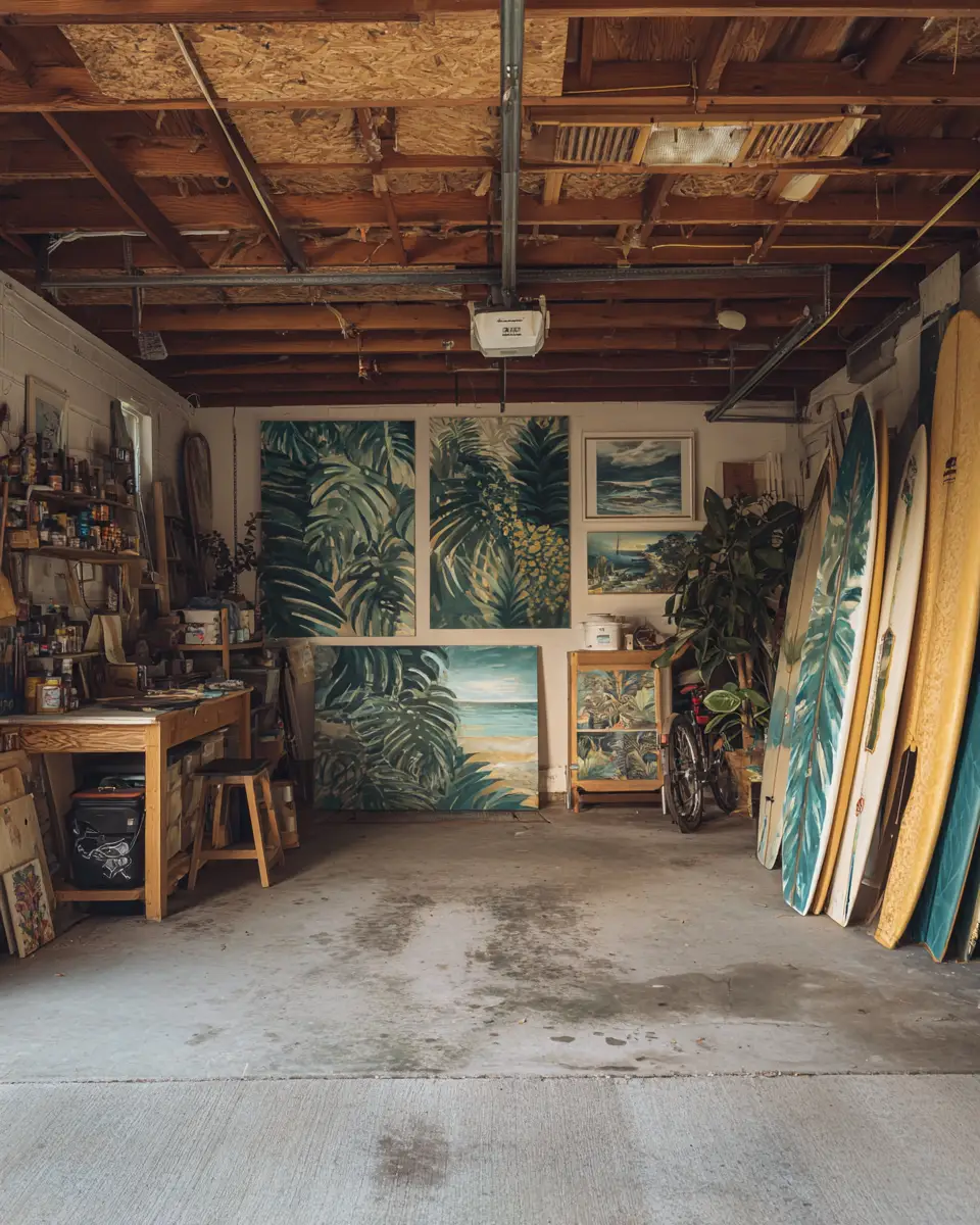 Warm Tropical Garage Decor Ideas