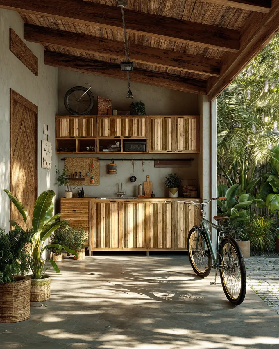 Warm Tropical Garage Decor Ideas