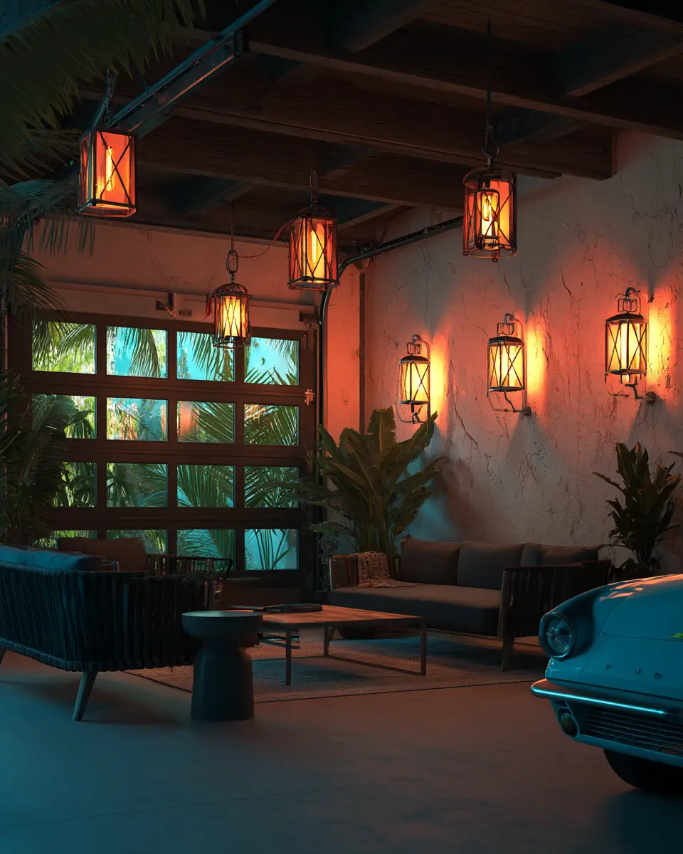 Warm Tropical Garage Decor Ideas