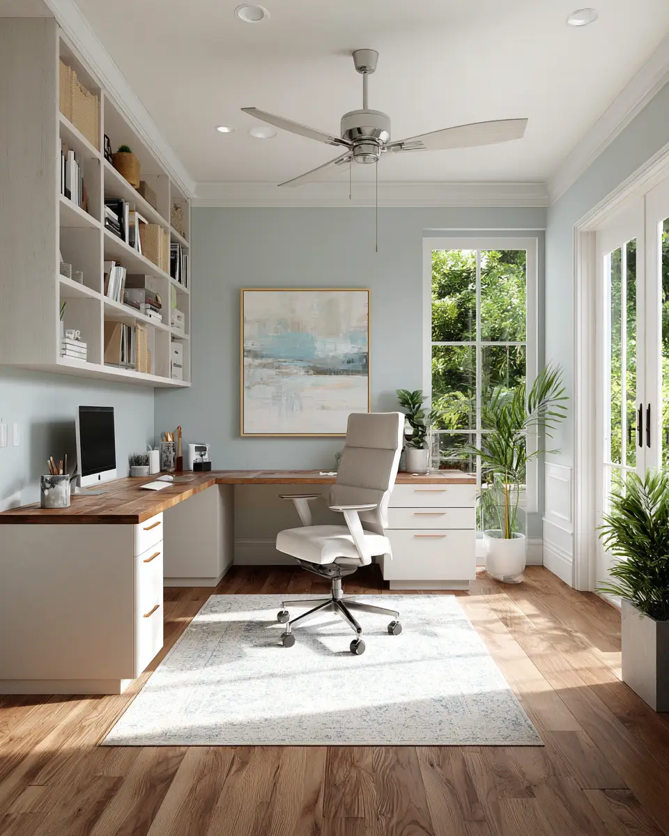 Warm Tropical Home Office Decor Ideas - Featured