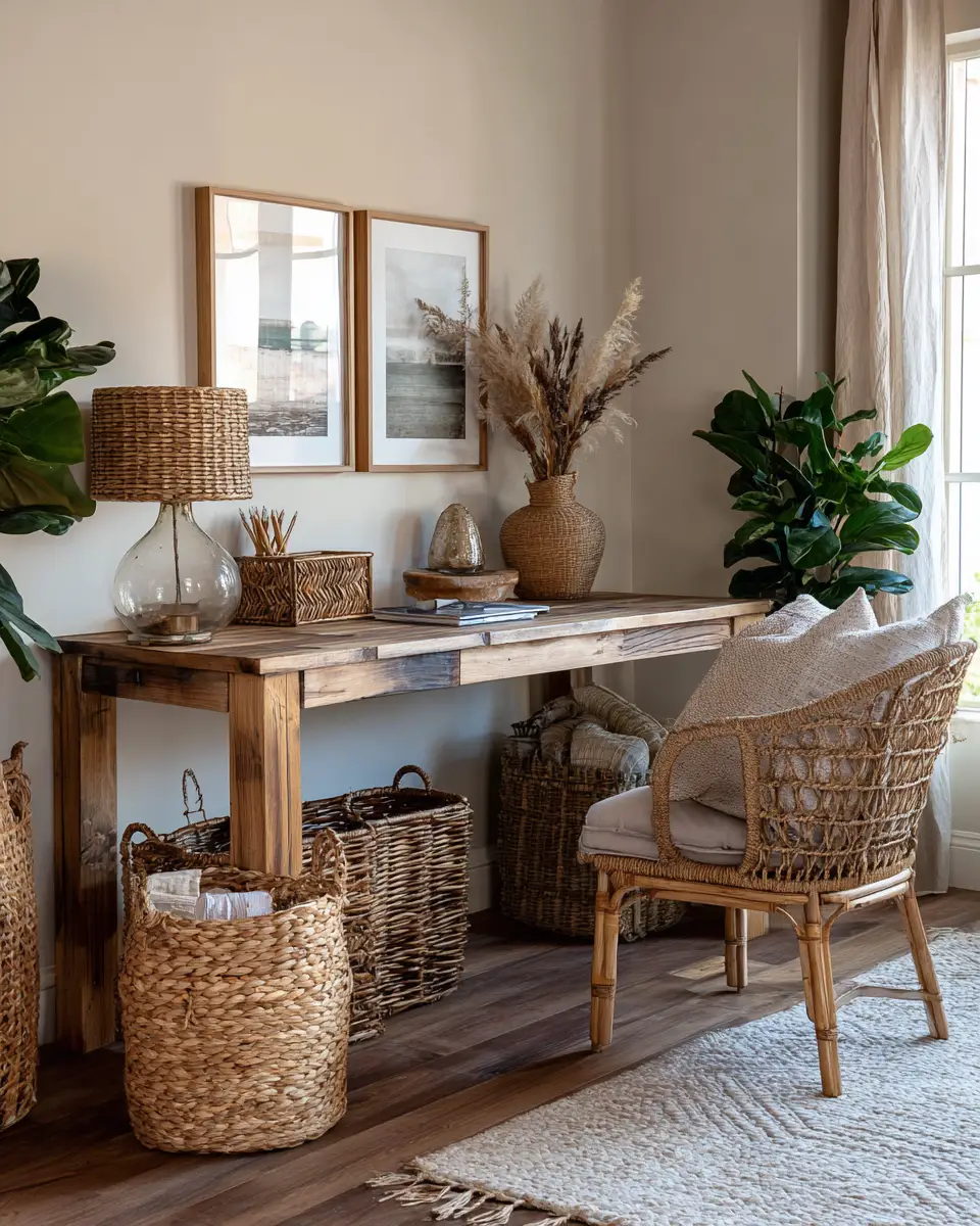 Warm Tropical Home Office Decor Ideas