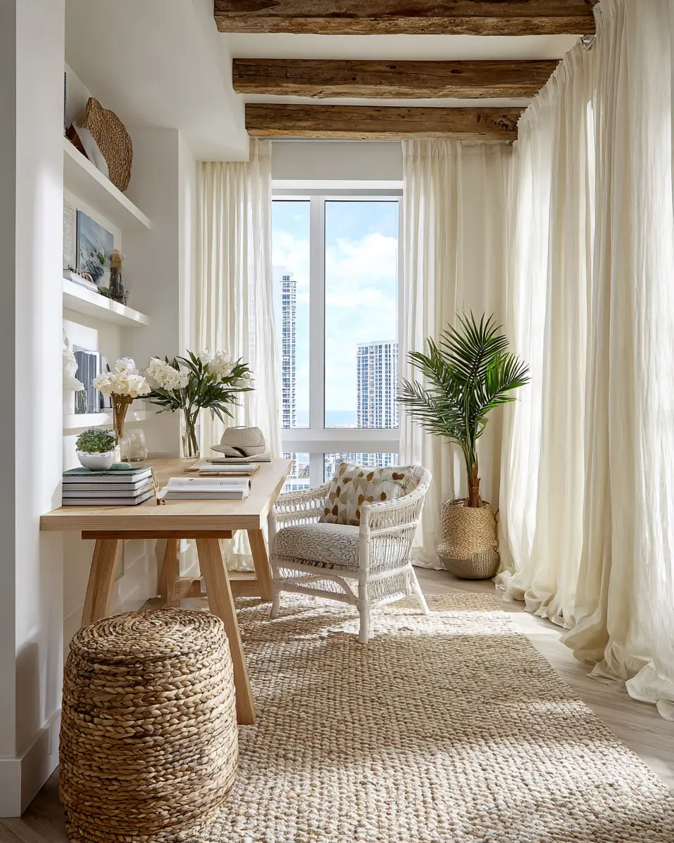 Warm Tropical Home Office Decor Ideas