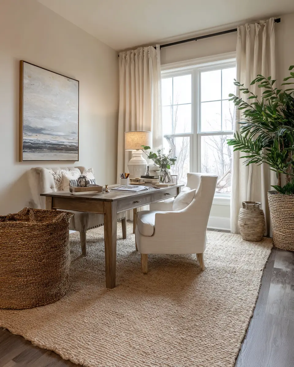 Warm Tropical Home Office Decor Ideas