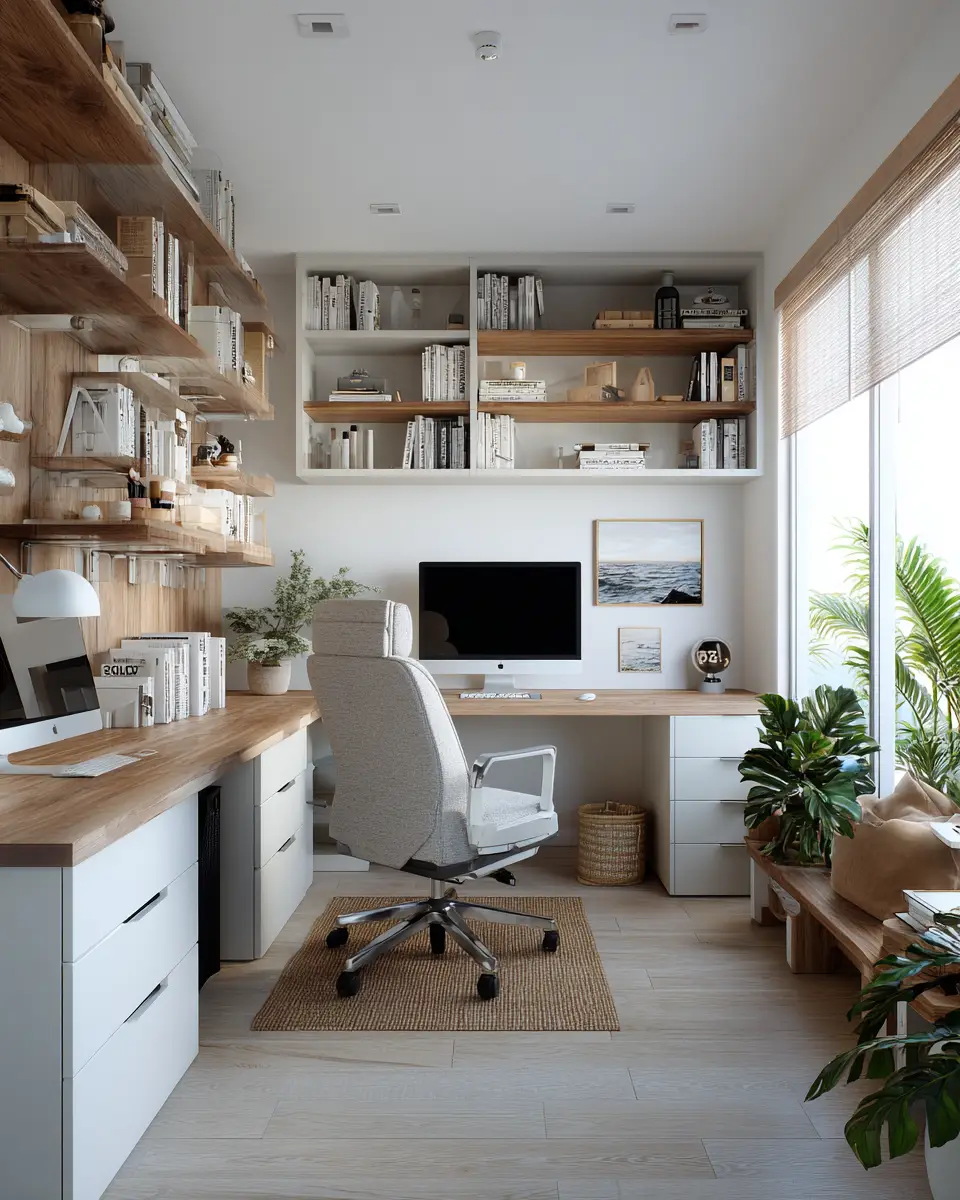 Warm Tropical Home Office Decor Ideas