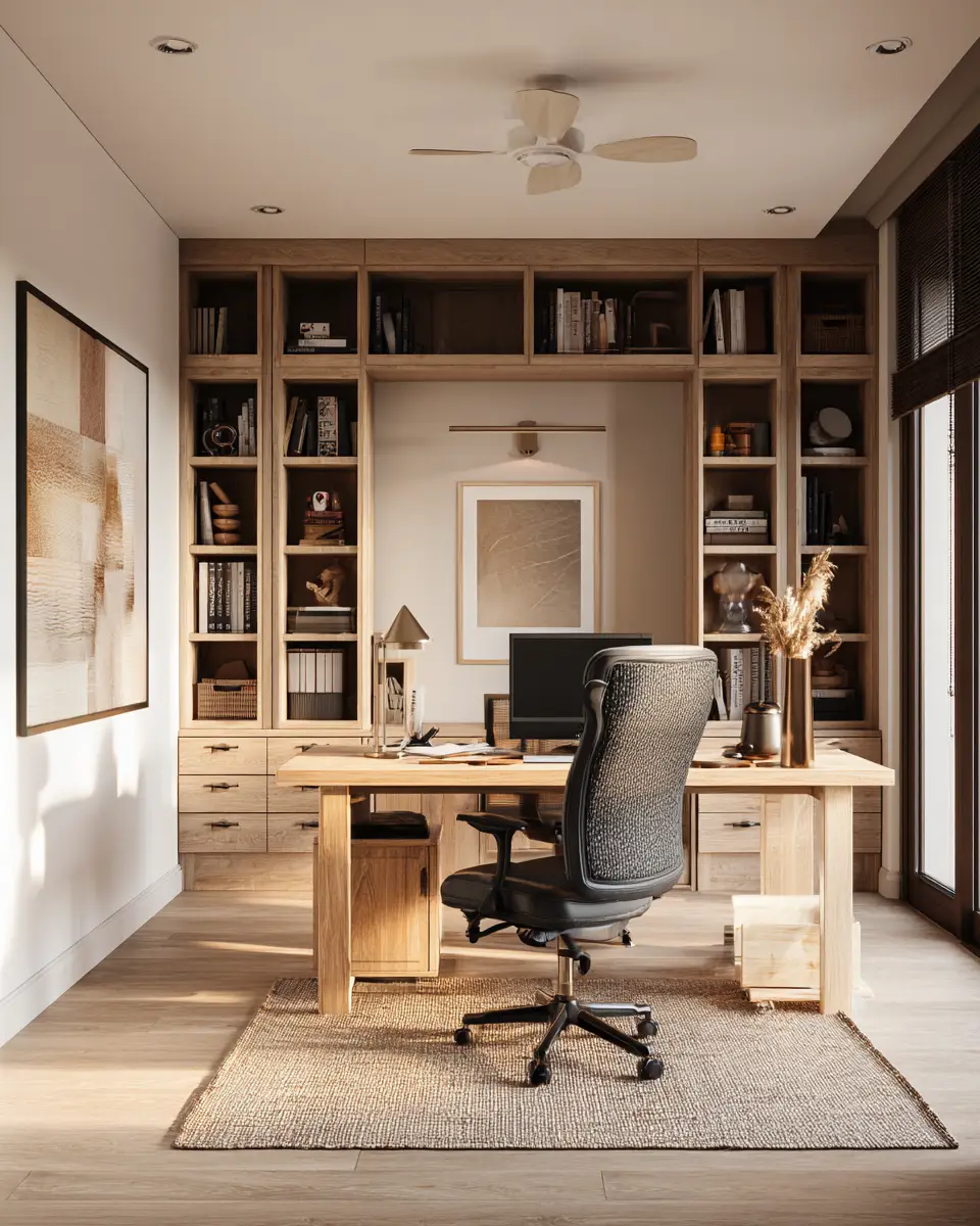 Warm Tropical Home Office Decor Ideas