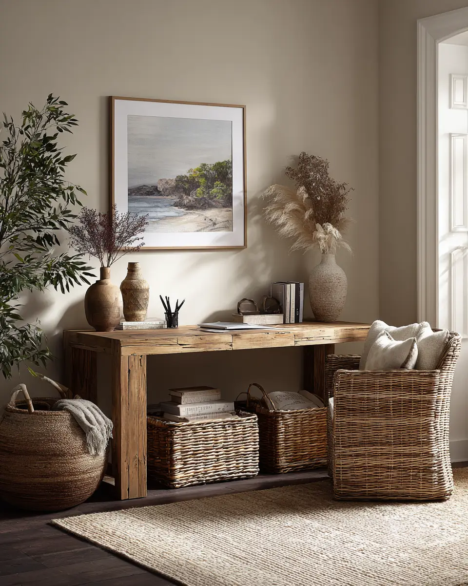 Warm Tropical Home Office Decor Ideas