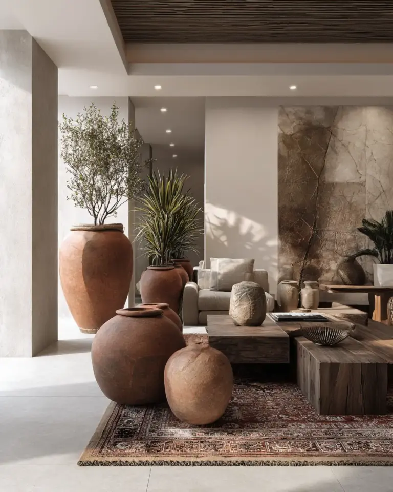 Warm Tropical Living Room Decor Ideas - Featured