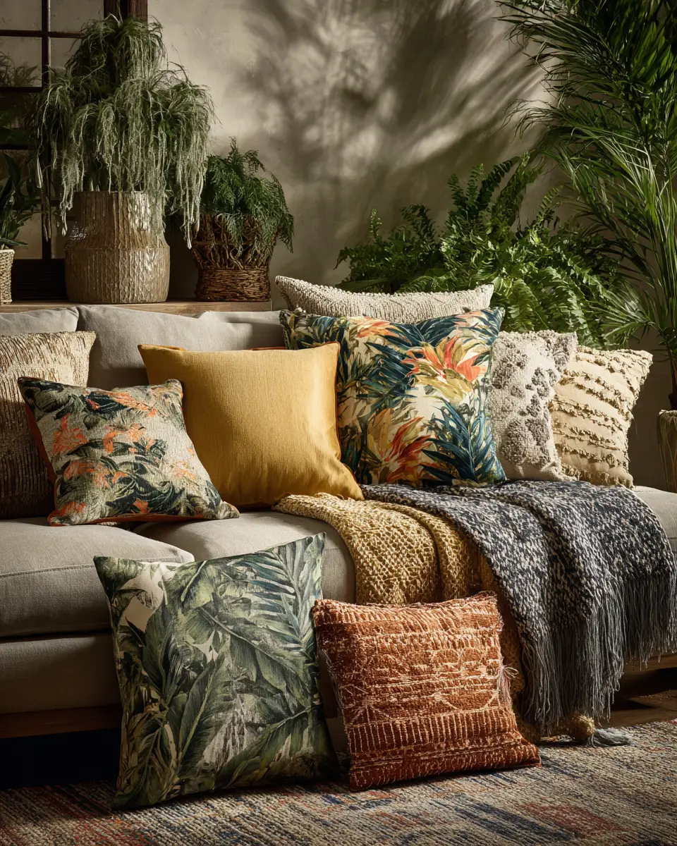 Warm Tropical Living Room Decor Ideas