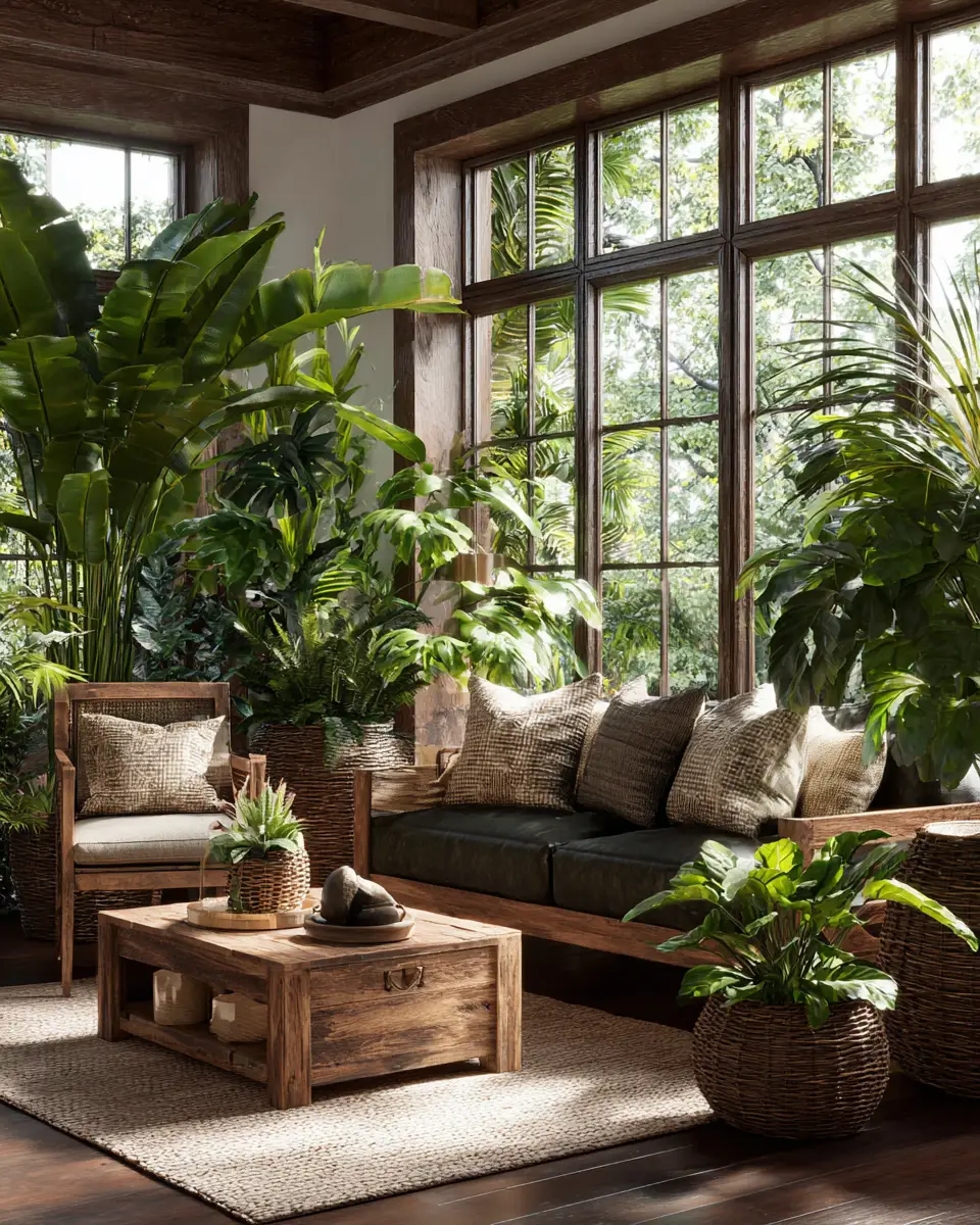 Warm Tropical Living Room Decor Ideas