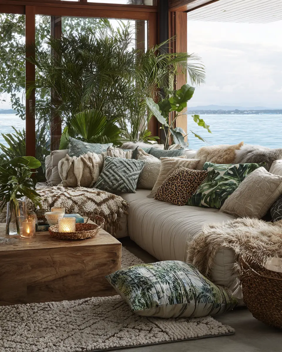 Warm Tropical Living Room Decor Ideas