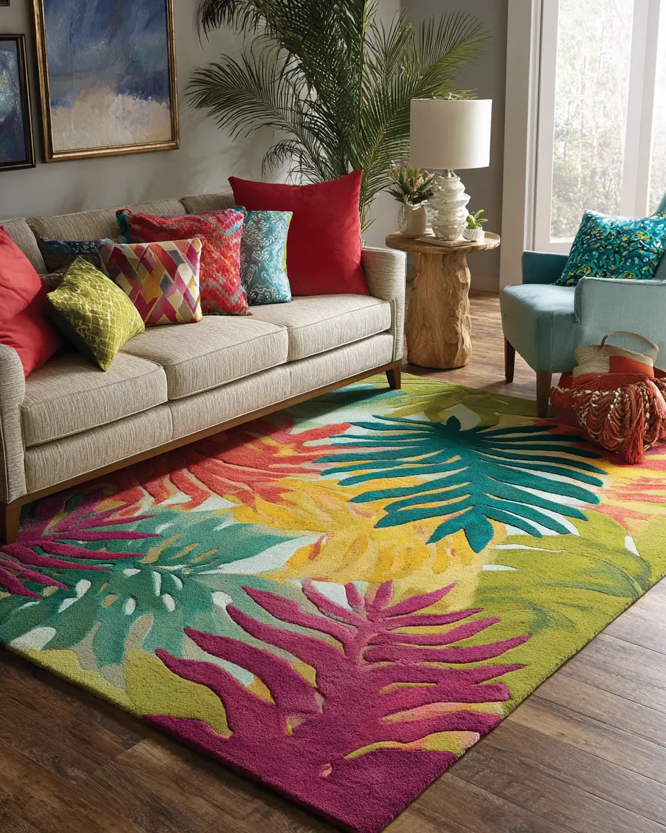 Warm Tropical Living Room Decor Ideas