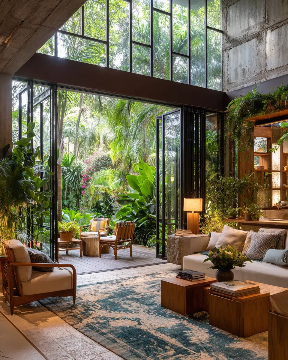 Warm Tropical Living Room Decor Ideas