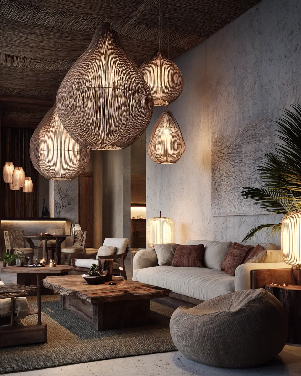 Warm Tropical Living Room Decor Ideas