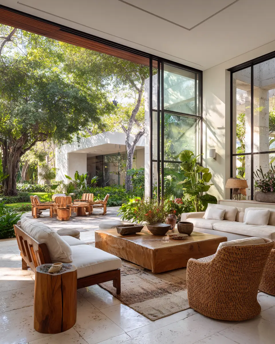 Warm Tropical Living Room Decor Ideas