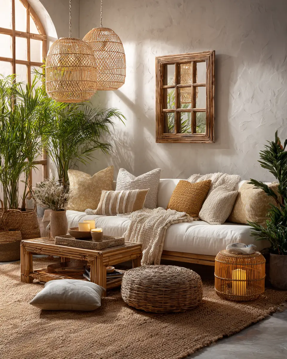 Warm Tropical Living Room Decor Ideas