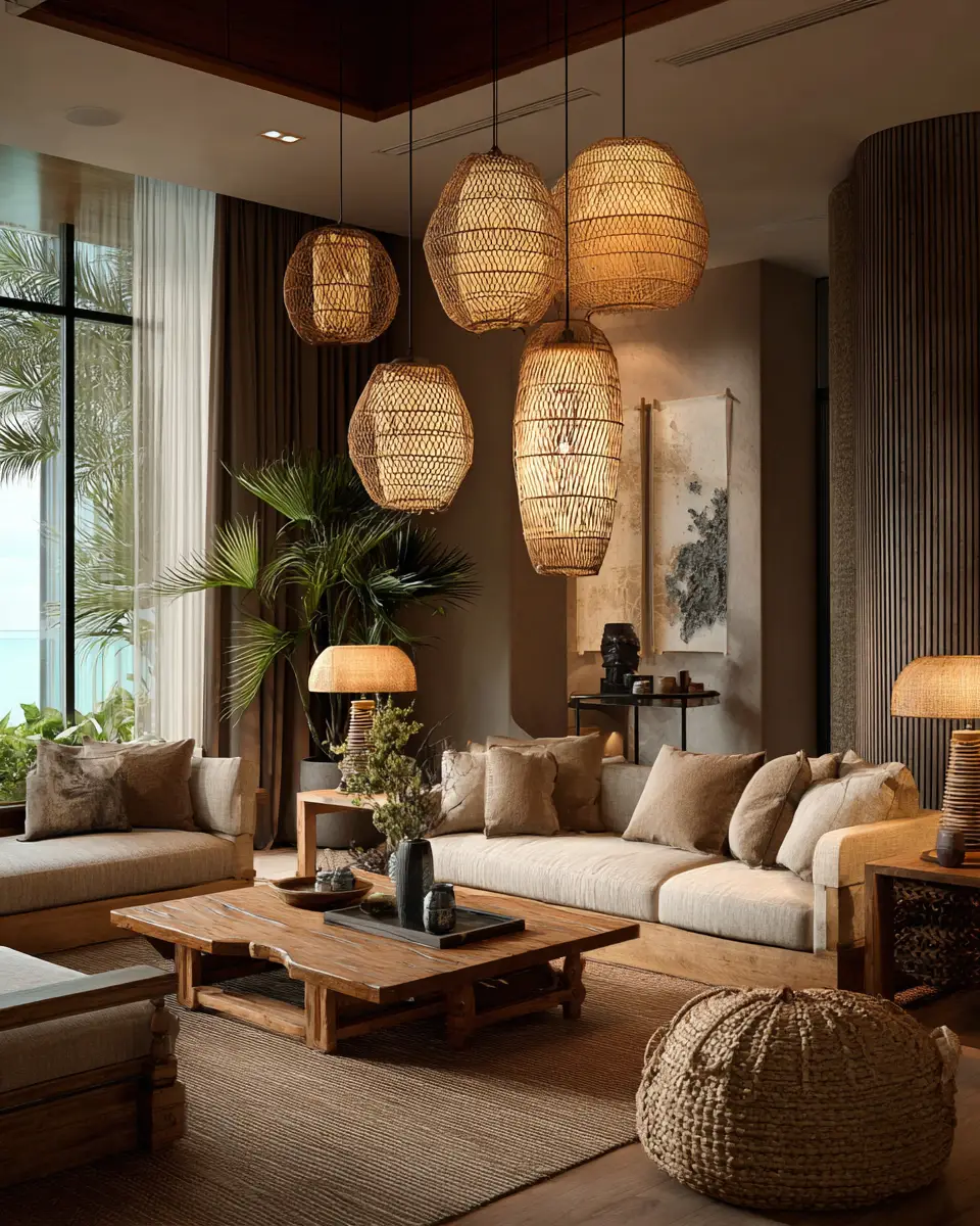 Warm Tropical Living Room Decor Ideas