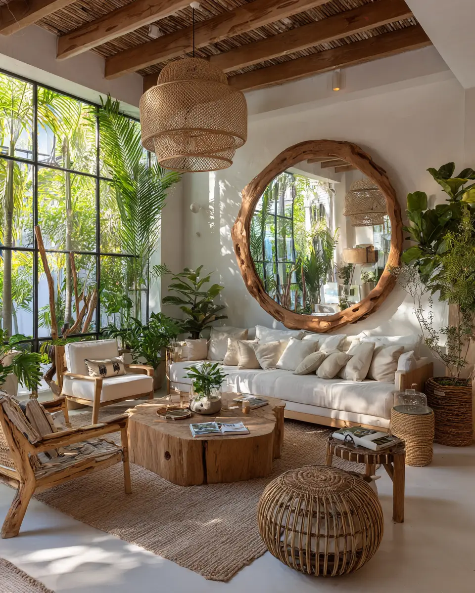 Warm Tropical Living Room Decor Ideas