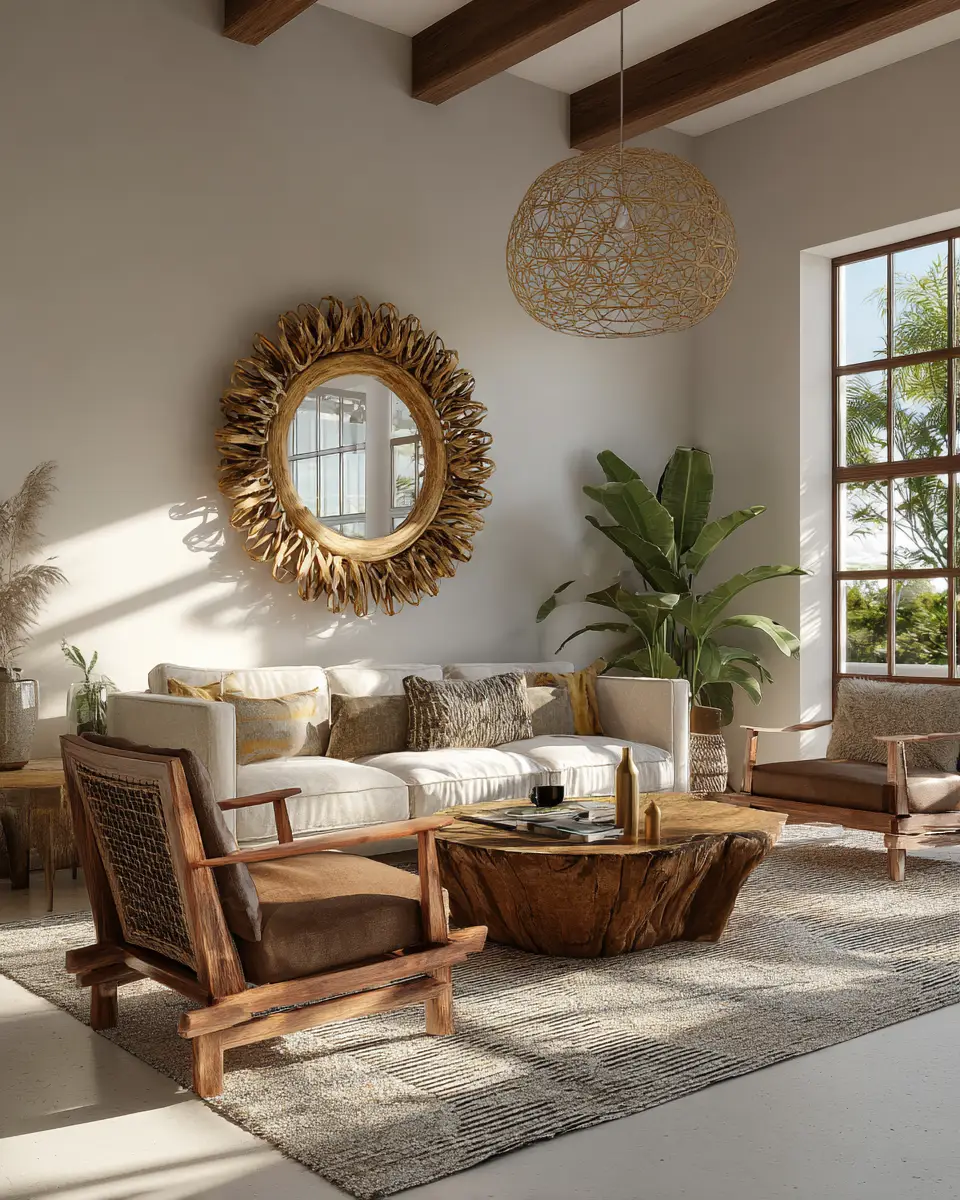 Warm Tropical Living Room Decor Ideas