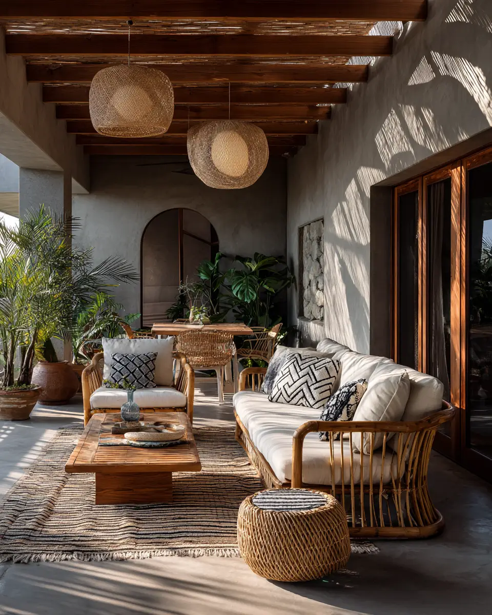 Warm Tropical Patio Decor Ideas - Featured