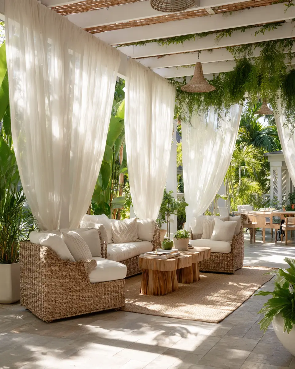 Warm Tropical Patio Decor Ideas