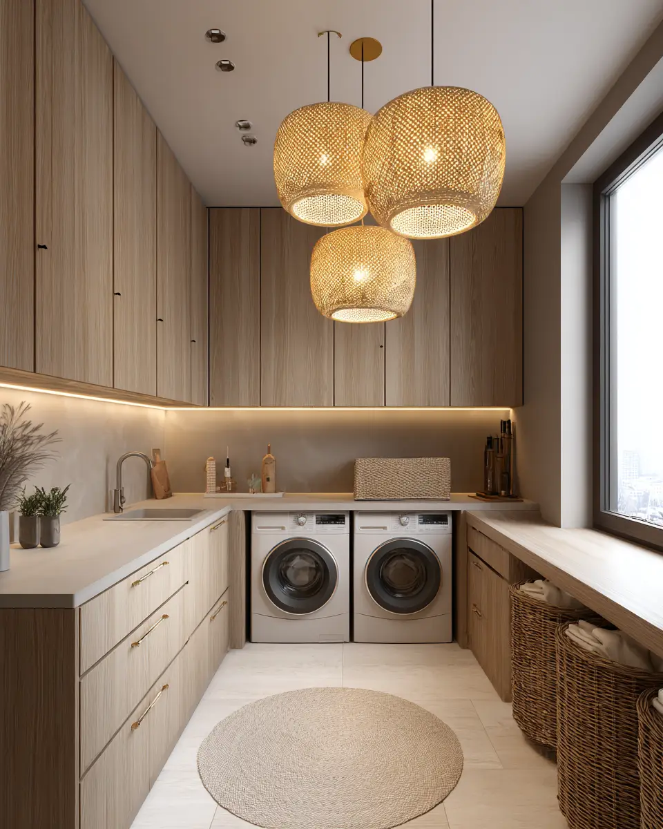 Warm Urban Laundry Room Decor Ideas