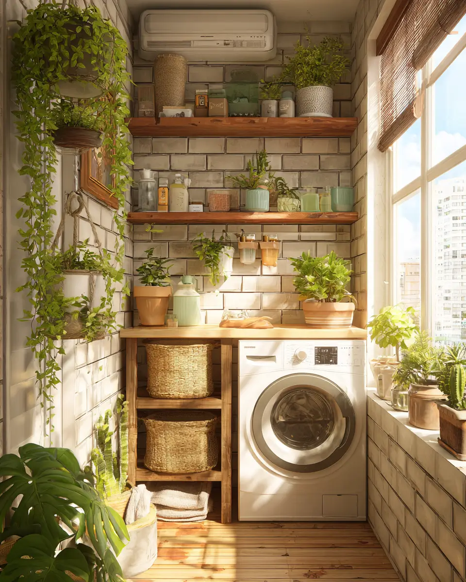 Warm Urban Laundry Room Decor Ideas