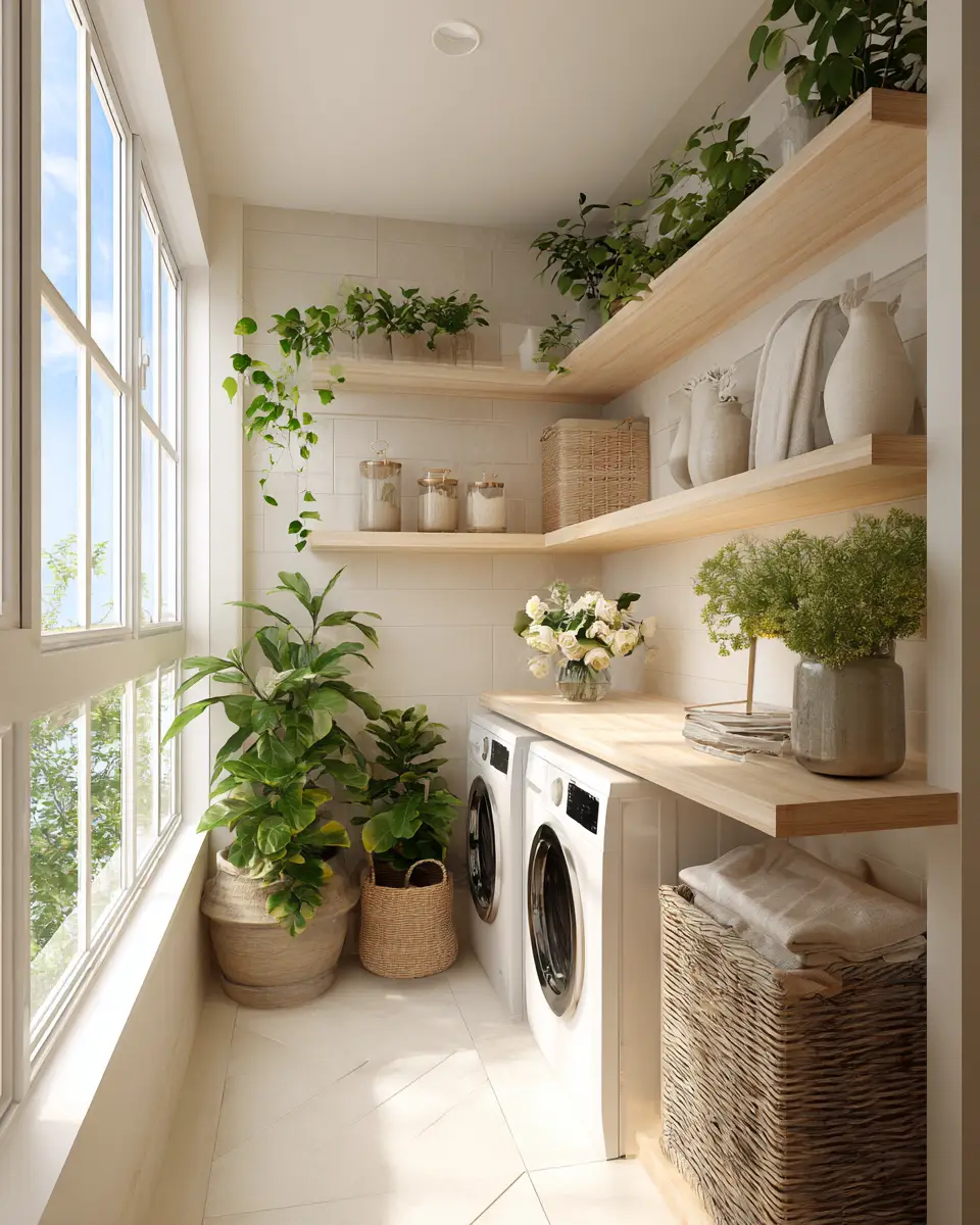 Warm Urban Laundry Room Decor Ideas