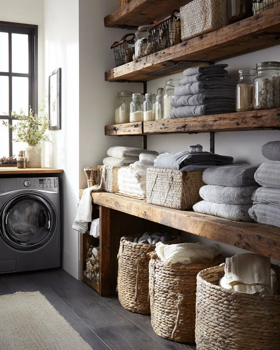 Warm Urban Laundry Room Decor Ideas