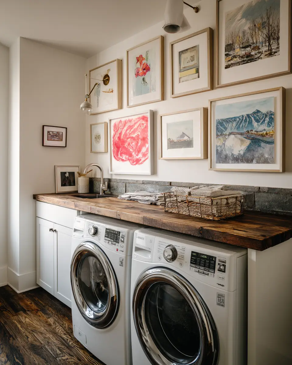Warm Urban Laundry Room Decor Ideas