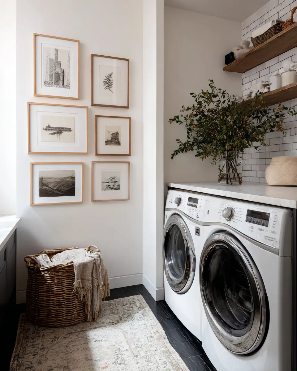 Warm Urban Laundry Room Decor Ideas