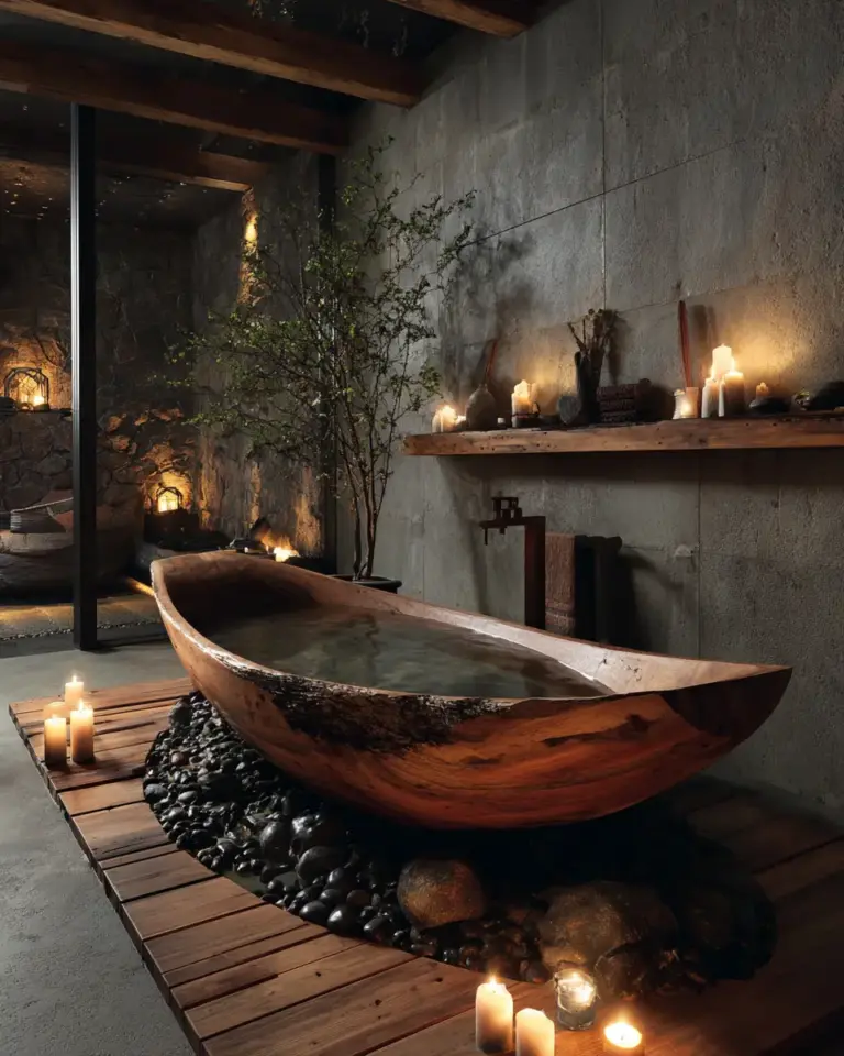 Warm Wood Bathroom Decor Ideas - Featured