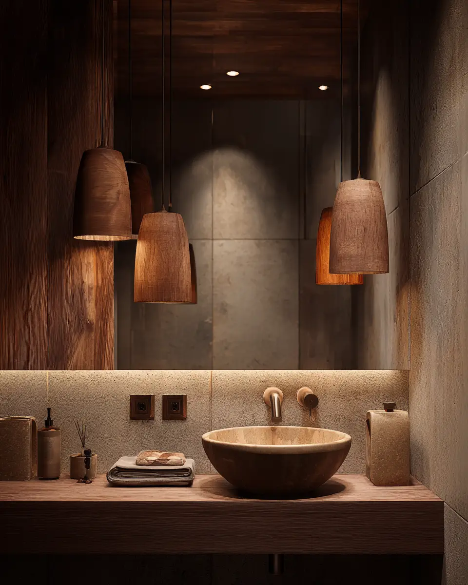 Warm Wood Bathroom Decor Ideas